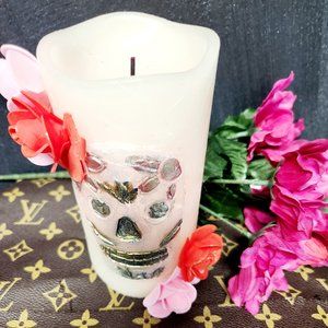 Handcrafted sugar skull camdle